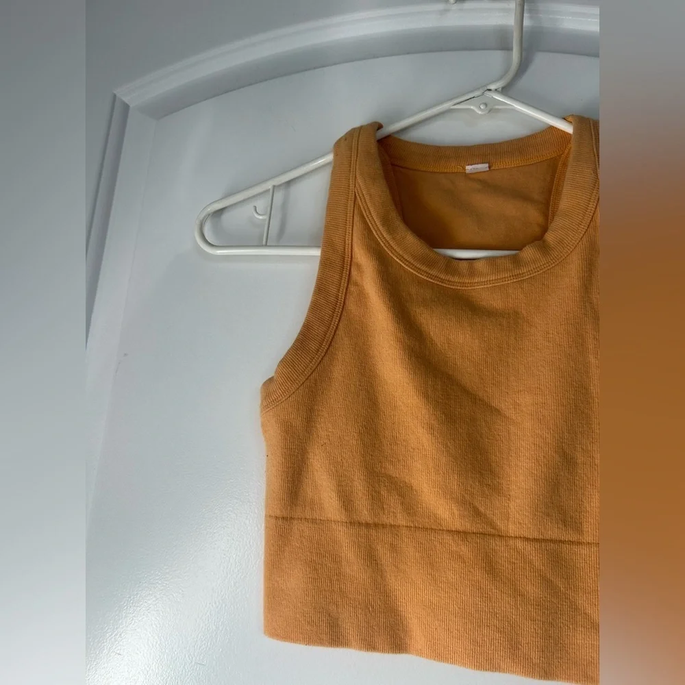 Alo Yoga Seamless Delight High Neck Longline Golden Bra Top Size XS yoga Pilates